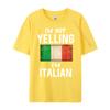 Im Not Yelling Im Italian Funny Italy Flag Graphic T Shirts Men Camisetas De Hombre New Years Eve