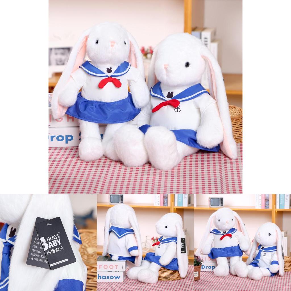 Cute Sailor Suit Cartoon Rabbit Plush Doll Toy For Kids Gift And Home Decor