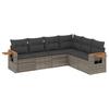 VidaXL Salon de Jardin avec Coussins 6 pcs, Canapés de Terrasse, Ensemble de Meubles de Patio, Mobilier d'Extérieur, Gris 3226844