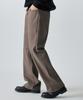 LXT Brushed Cotton Back Elastic Semi-Wide Chino Pants [Brown]