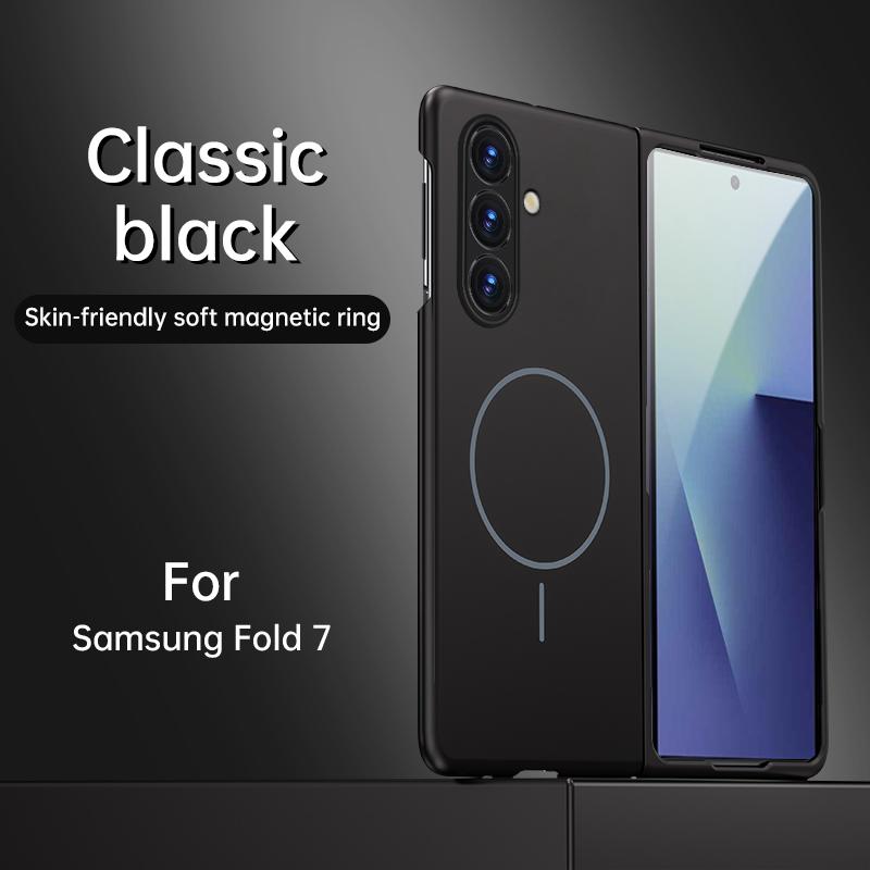 Ultra-Thin Magnetic Case For Samsung Galaxy Z Fold 7 6 5 4 3 ZFold7 Z Fold6 Fold5 Fold4 Framless for Magsafe Slim Frosted Cover
