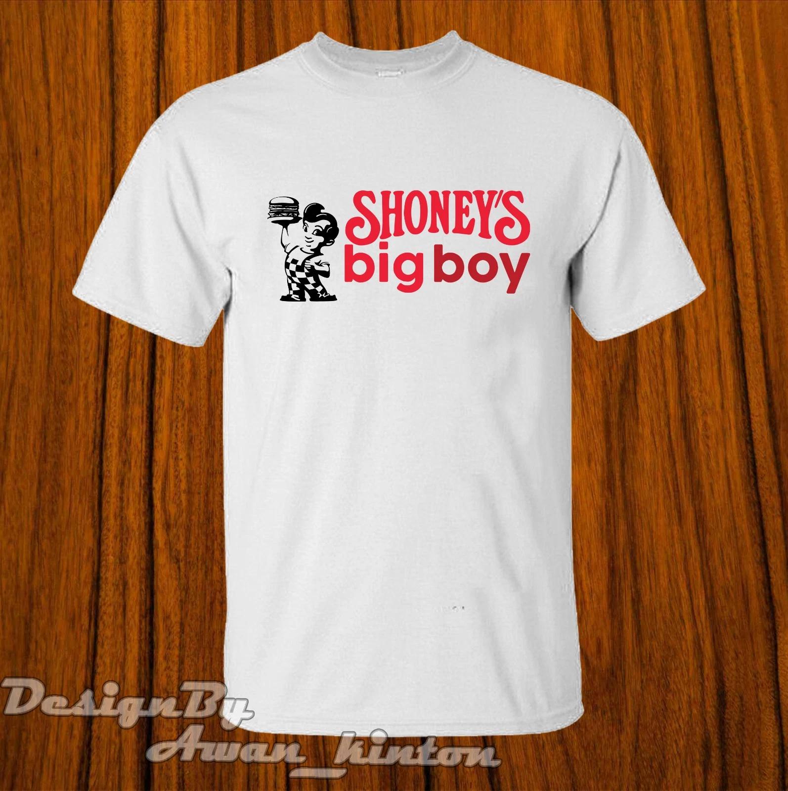 Men s and Women s T-shirts Shoney s Big Boy Funny Restaurant Logo TSHIRT Short Sleeve Made in USA S