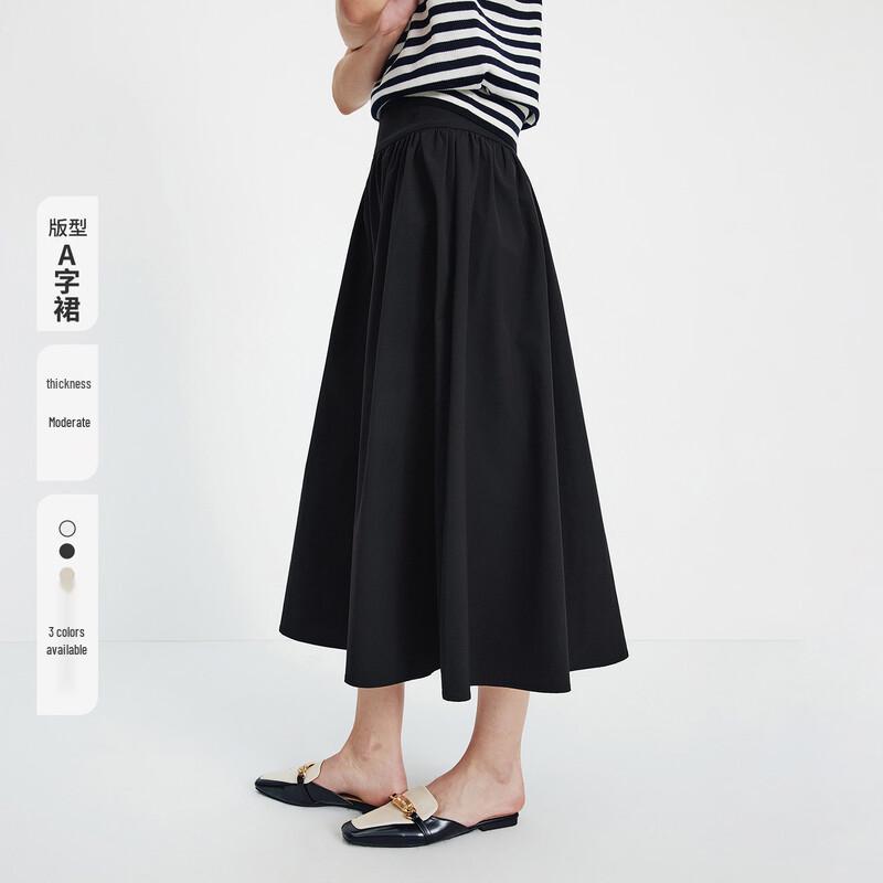 Navigare Women's Pleated A-Line Mid-Length Skirt