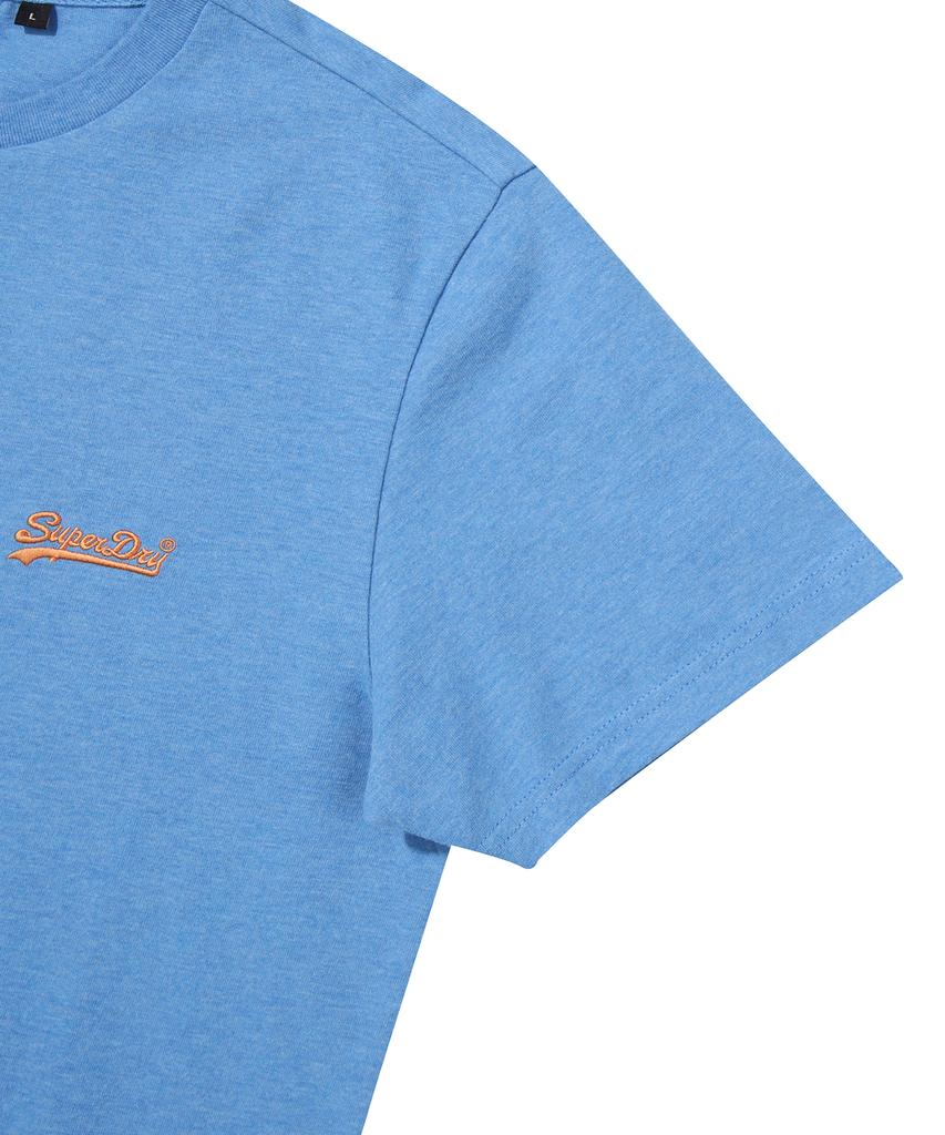 Syupeodeulai Small Vintage Logo Embossed T-Shirt Melange Blue Sduiscp19Mbl