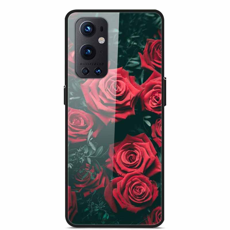 Phone Cases for One Plus 9 Tempered Glass Hard PC Back Cover For OnePlus 9 EU Version Case for Oneplus9 Funda Shells