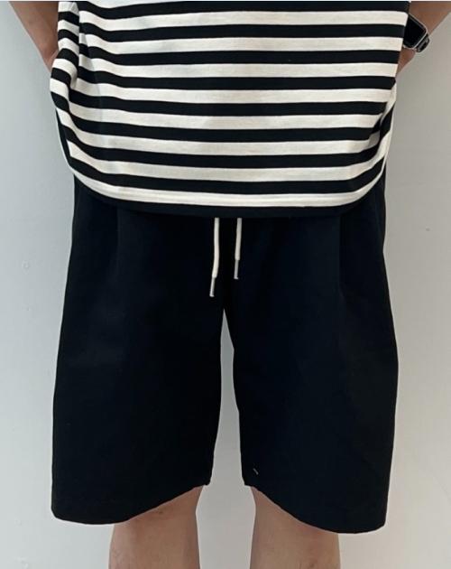 Deoseutoli Cotton Bermuda Pants [Black]