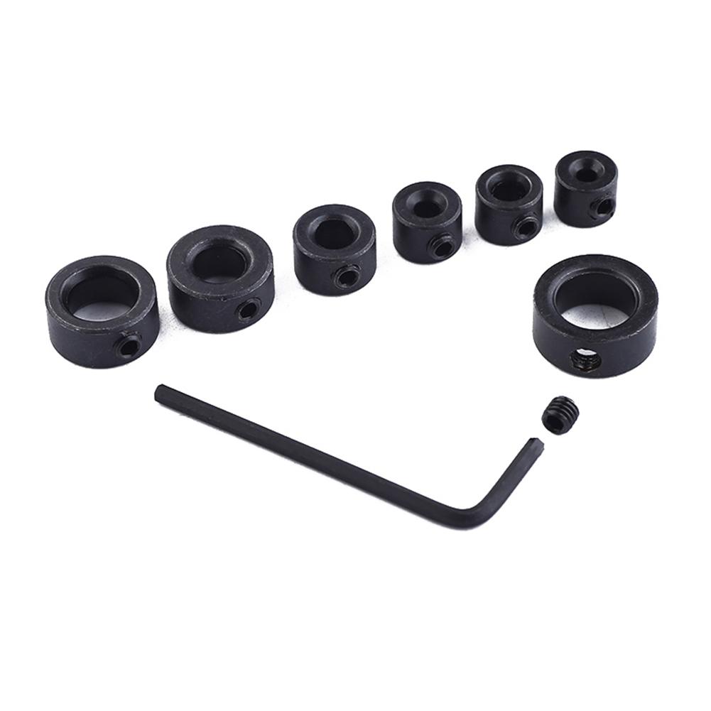 Drill Chuck 7Pcs Depth Stop Collar Ring Hex Wrench
