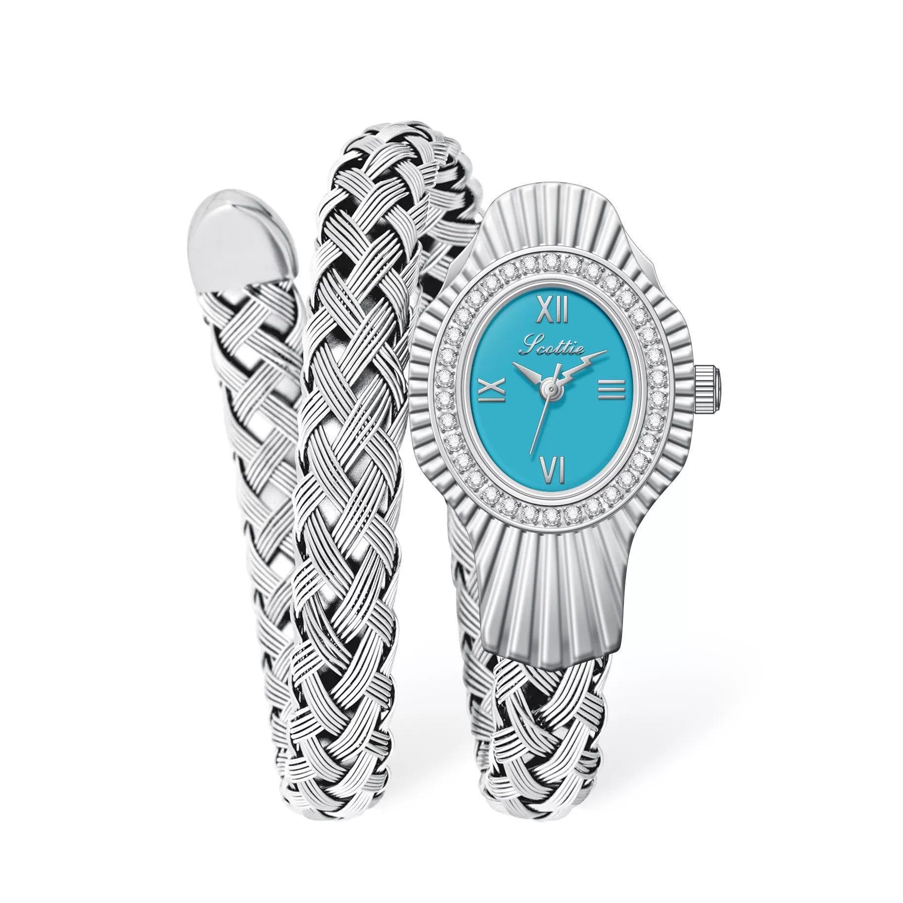 9798 Snakehead Watch Woven Twist Multi-Layer Watch Woman