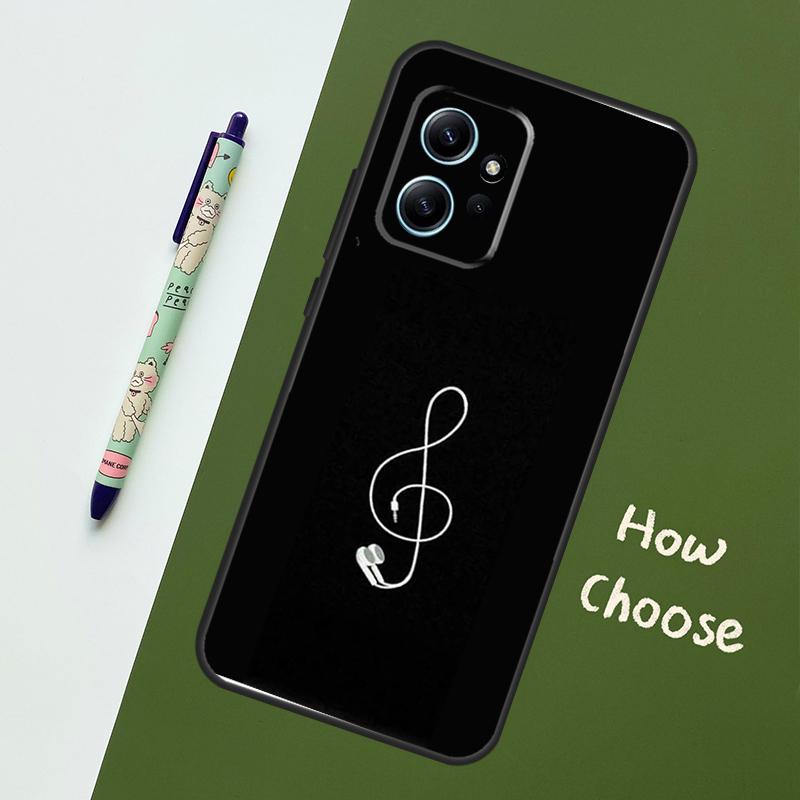 Minimalist Music Lover Case For Xiaomi Redmi Note 14 Pro 13 9 10 11 12 12S Cover For Redmi 15C 15 13C 12C 14C 10C