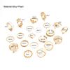 Vintage Gold Silber Farbe Herz Ringe Set Für Frauen Schmetterling Blätter Perle Blume Geometrische Ringe Trendiger Finger Schmuck