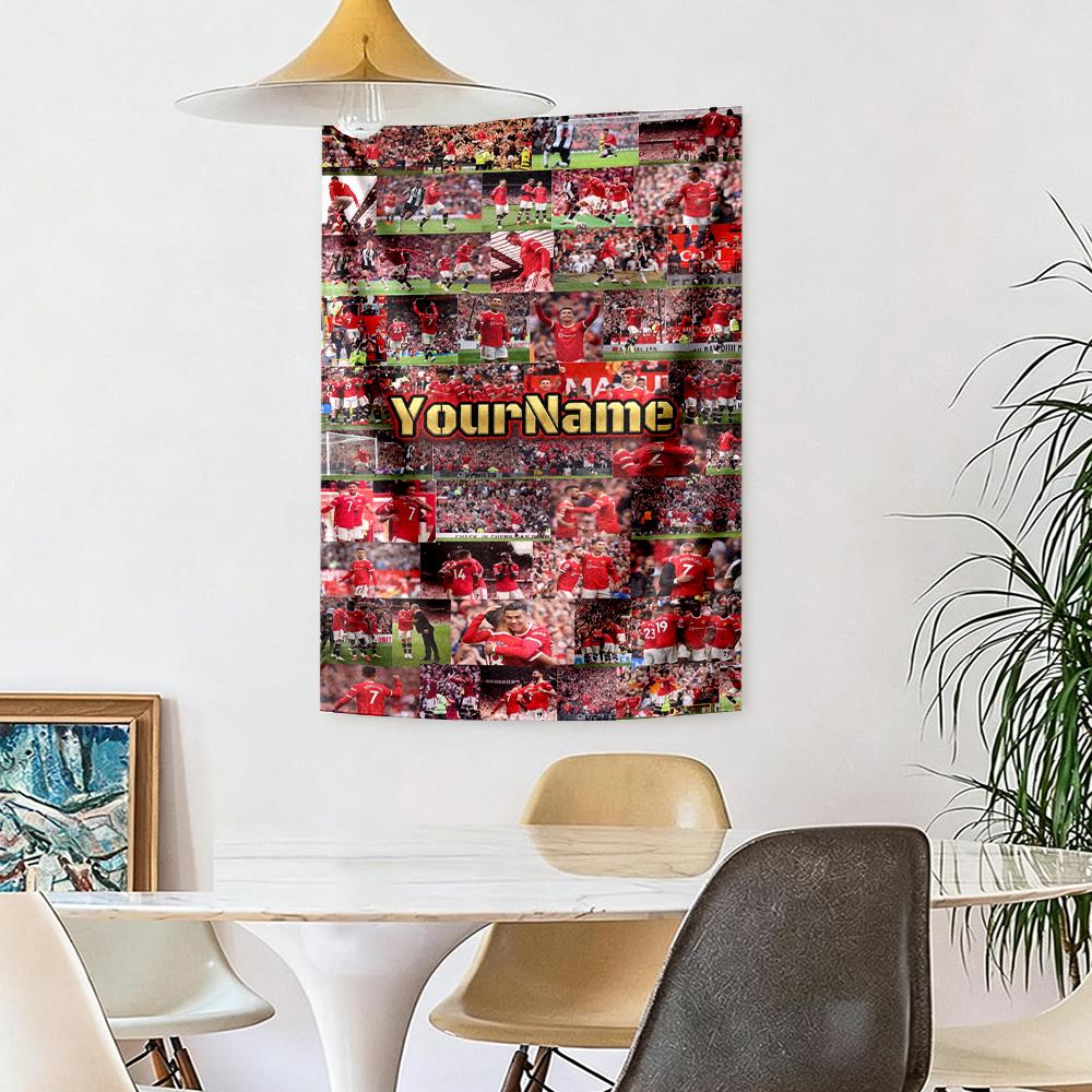 Manchester Custom Your Name Wall Decor Tapestry Art For Pet Memorial Birthdaywedding Party Backdrop Family Gift