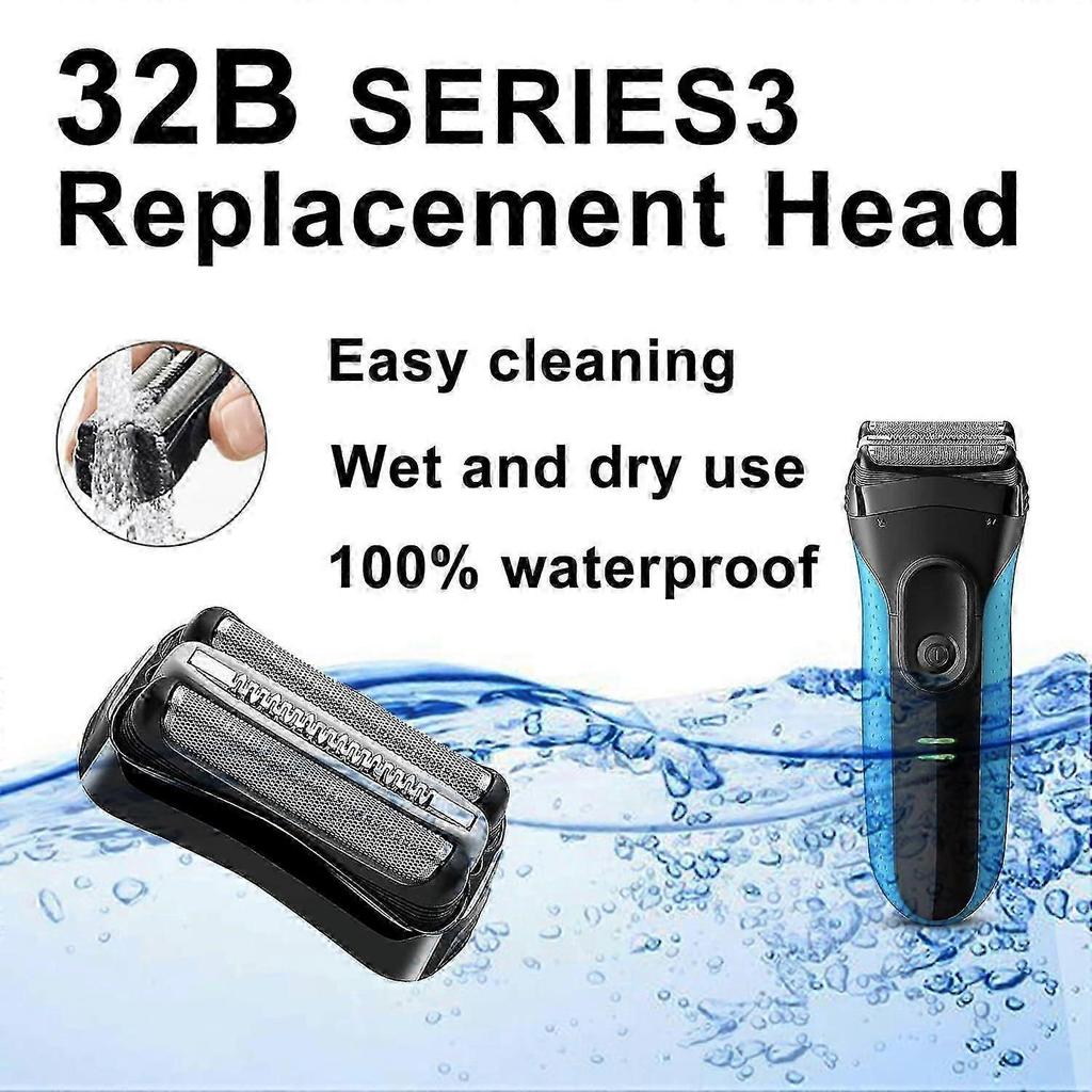 1pcs 32B Series 3 Electric Shaver Replacement Head Compatible with Braun Series 3 Foil Shaver