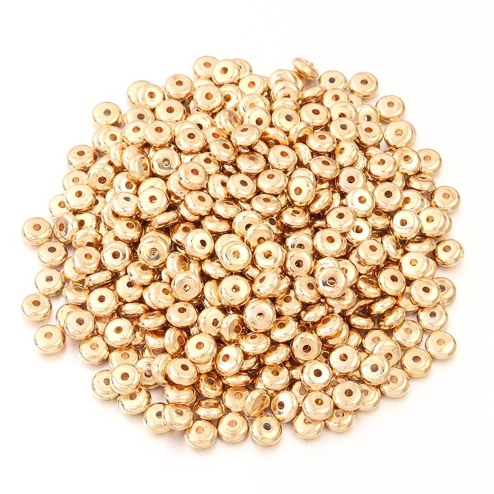 200-400pcs/Lot 4 5 6mm Round Flat Wheel Beads CCB Beads DIY Bracelet Necklace Loose Spacer Beads for Jewelry Making Wholesale