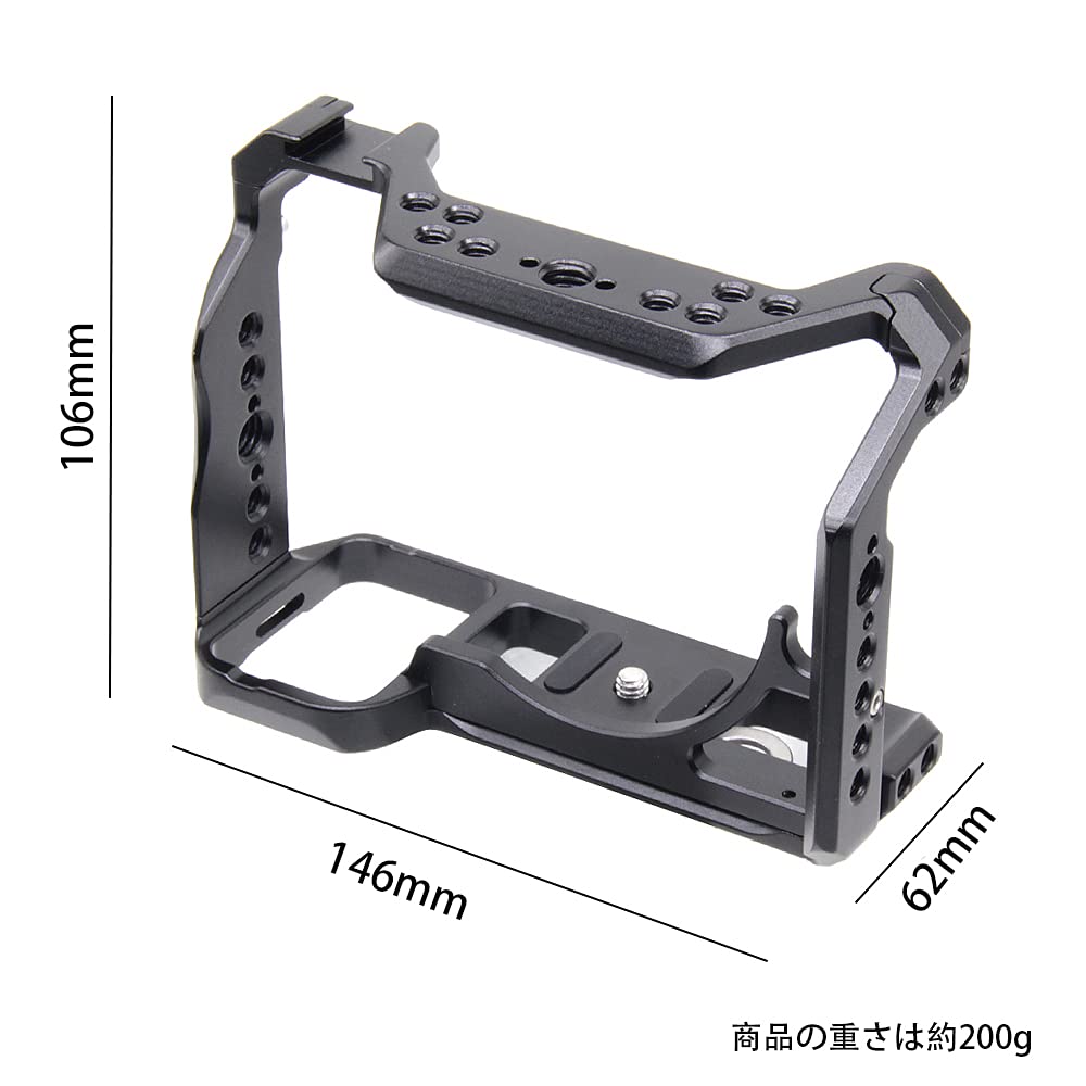 SIUTATDSH Camera Cage for Sony and A1 Super Cold Shoe Arri Compatible Screw and Arca Plate A7R5, A7M4, A7R4A, A7R4, A7S3, Cameras, Expandable,