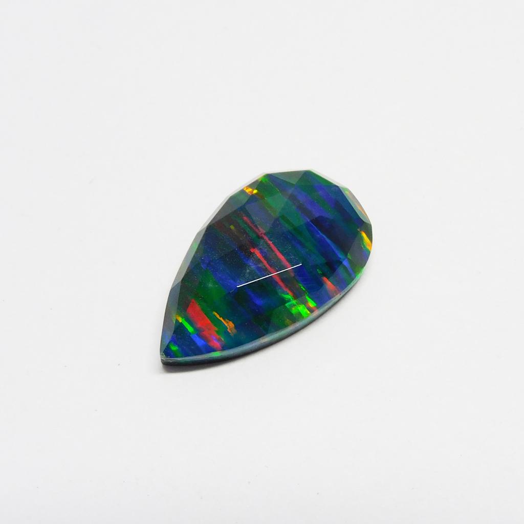 Lab-Created Opal Loose Gemstone 5.85 ct Pear Cut Multi Color October Birthstone for Gem Collections