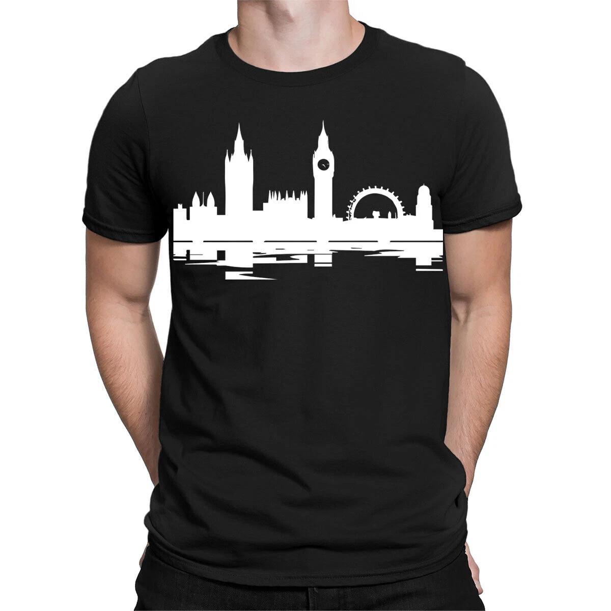 London Skyline England UK Tower Souvenir Cute Gift Mens T-Shirts Tee Top 4#TA-51 4XL