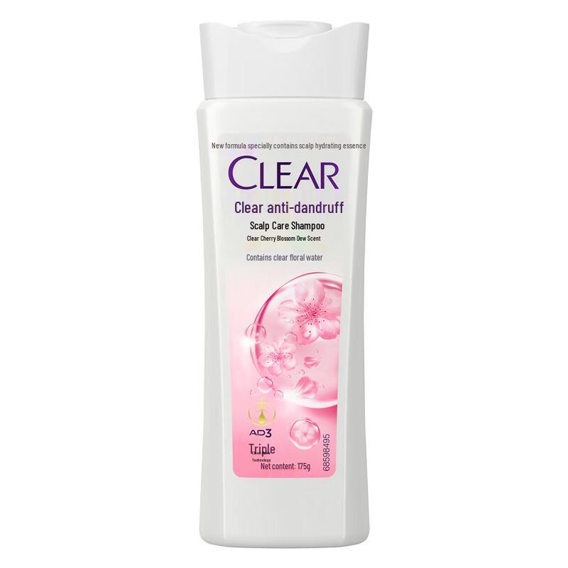 Clear Anti-Dandruff Shampoo, Cherry Blossom Scent (2x175g)