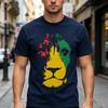 T-shirt Graphique Lion Rasta Reggae pour Unisexe Unisexe Vintage Tee de Groupe de Rock Haut Décontracté à Manches Courtes