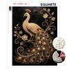 Peacock Pearl Painting Kit Features 5D Pearls and a Luxury Mosaic Art Style. Designed for Elegant Home Wall Decoration.