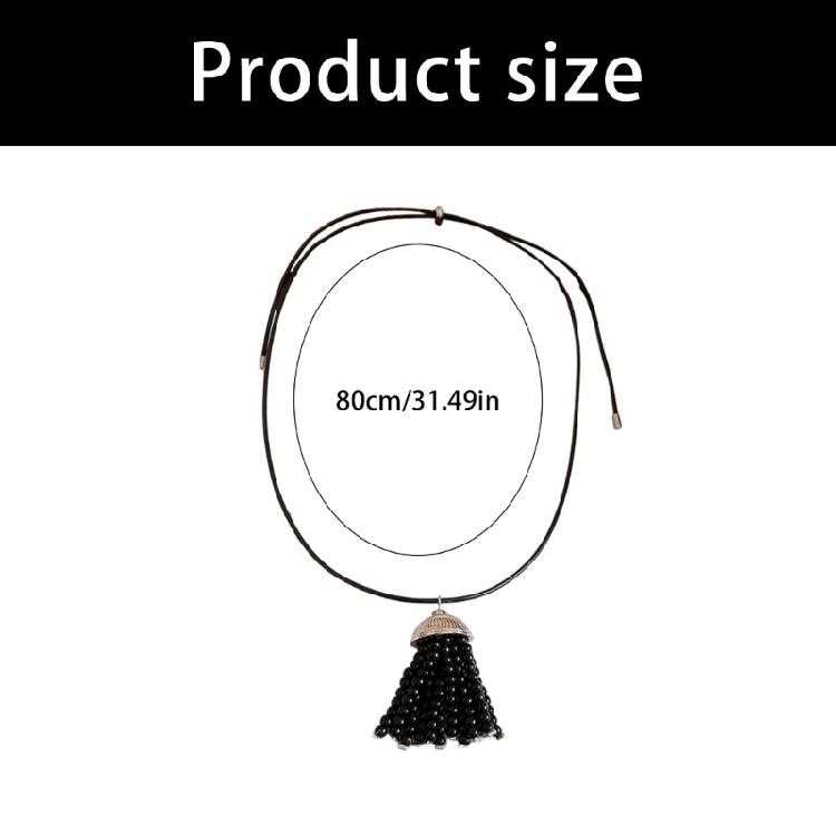Adjustable Length Beaded Fringe Necklace Collarbone Chain for Daily Accessories Party Gatherings and Gift Ideas