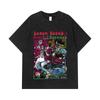 275 GSM Washed T-shirts 100% Cotton Demon Slayer V91 Akaza x Tomioka Print Unisex Heavy Cotton T Shirt
