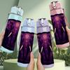1PC Gray Elephant Floral Pattern 750ml Color Plastic Sports Water Bottle Leakproof Flip Straw Lid Suitable for Sports Office Home Use