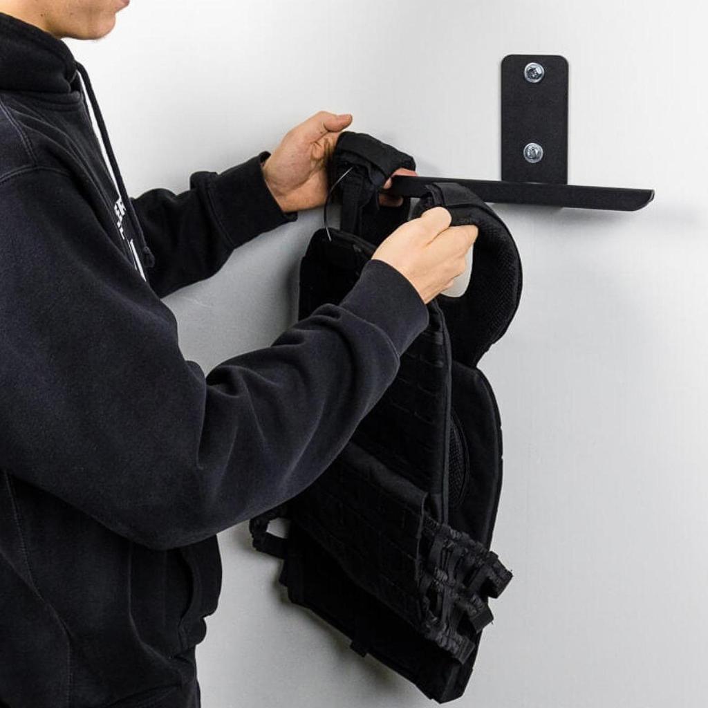 Weight Vest Hanger Wall Mount Bracket Space Saving Carbon Steel Storage Rack Metal Holder Suitable