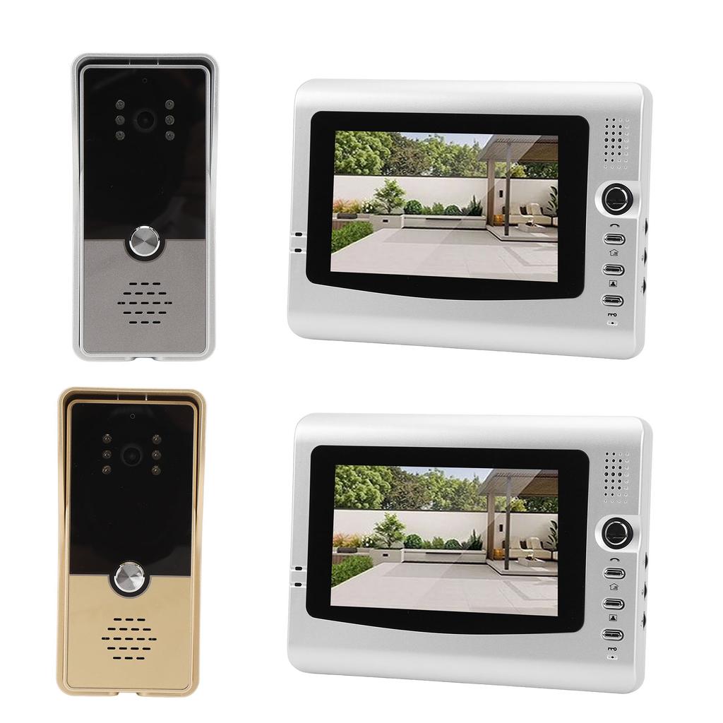 Wired Video Intercom System Smart Infrared Video Doorbell Camera with 7 Inch TFT Color Screen Displa
