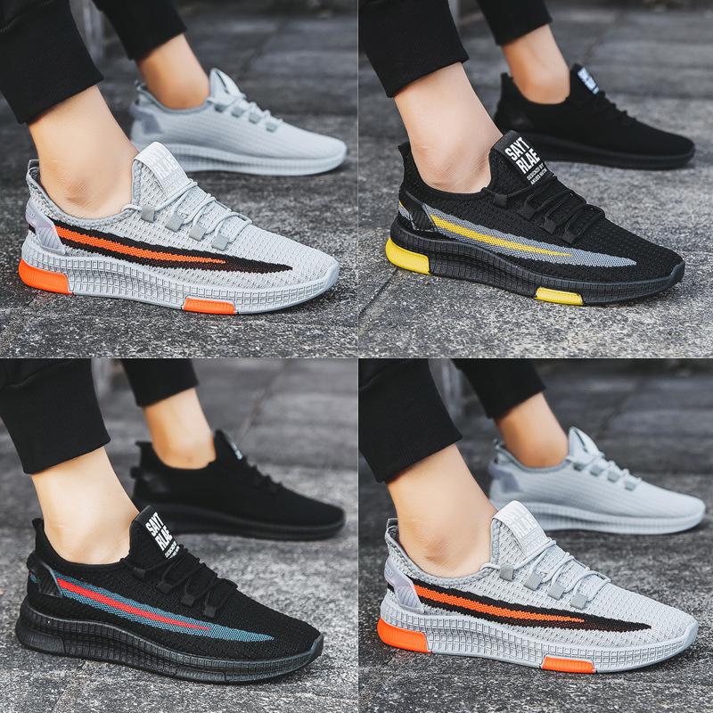 

Трансграничная мужская обувь Новый весенний тренд Повседневная спортивная обувь Мода Летающая тканая дышащая сетка S