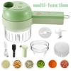 Multifunctional Electric Vegetable Cutter Set, Portable Cordless Vegetable Processor for Garlic, Pepper, Onion, Celery, Meat