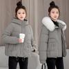 2025 new winter thickened bread jacket padded jacket with large fur collar hooded short cotton jacket slimming loose cotton coat