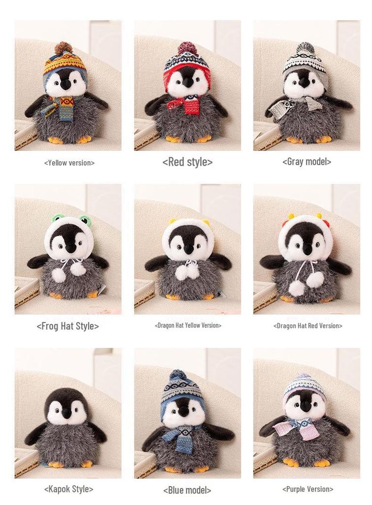 Winter Cute Hooded Penguin Plush Scarf Toy for Girls - Perfect Birthday Gift