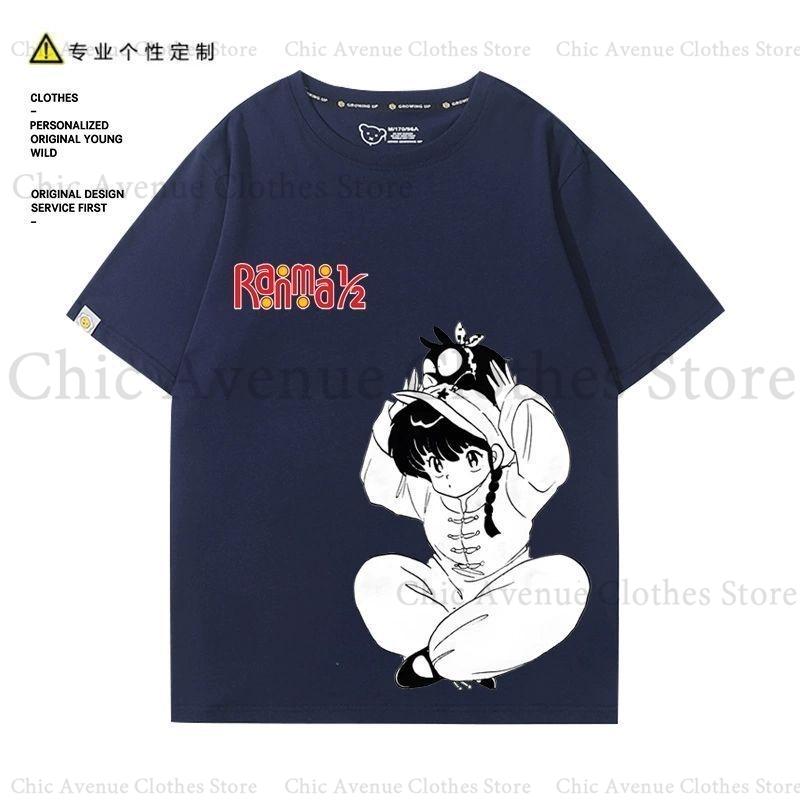 Anime Ranma Series Print Tshirt Short Sleeve Tee Summer Tops Casual Tshirt for Unisex Women Clothes for Unisex Women Daily Tshirt