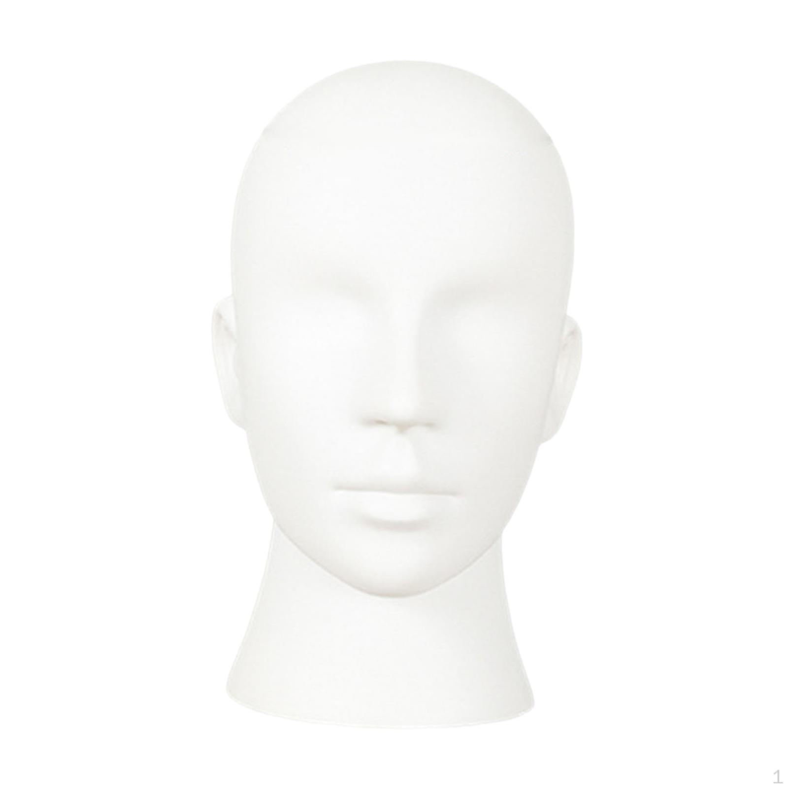 

Лысая голова манекена для мужской шляпы, стойка для демонстрации, отдельно стоящая, устойчивая, подставка для парика Matt White