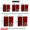 Flat Printing Happy Christmas Party Curtains Red Snowflakes Festive Digital Printed Polyester Drapes Family Curtain Set Of 2 Made Washable