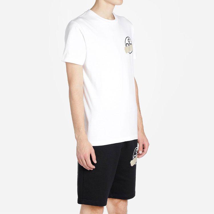 OFF WHITE T-shirt aderente con nastro frecce OMAA027R201850020148