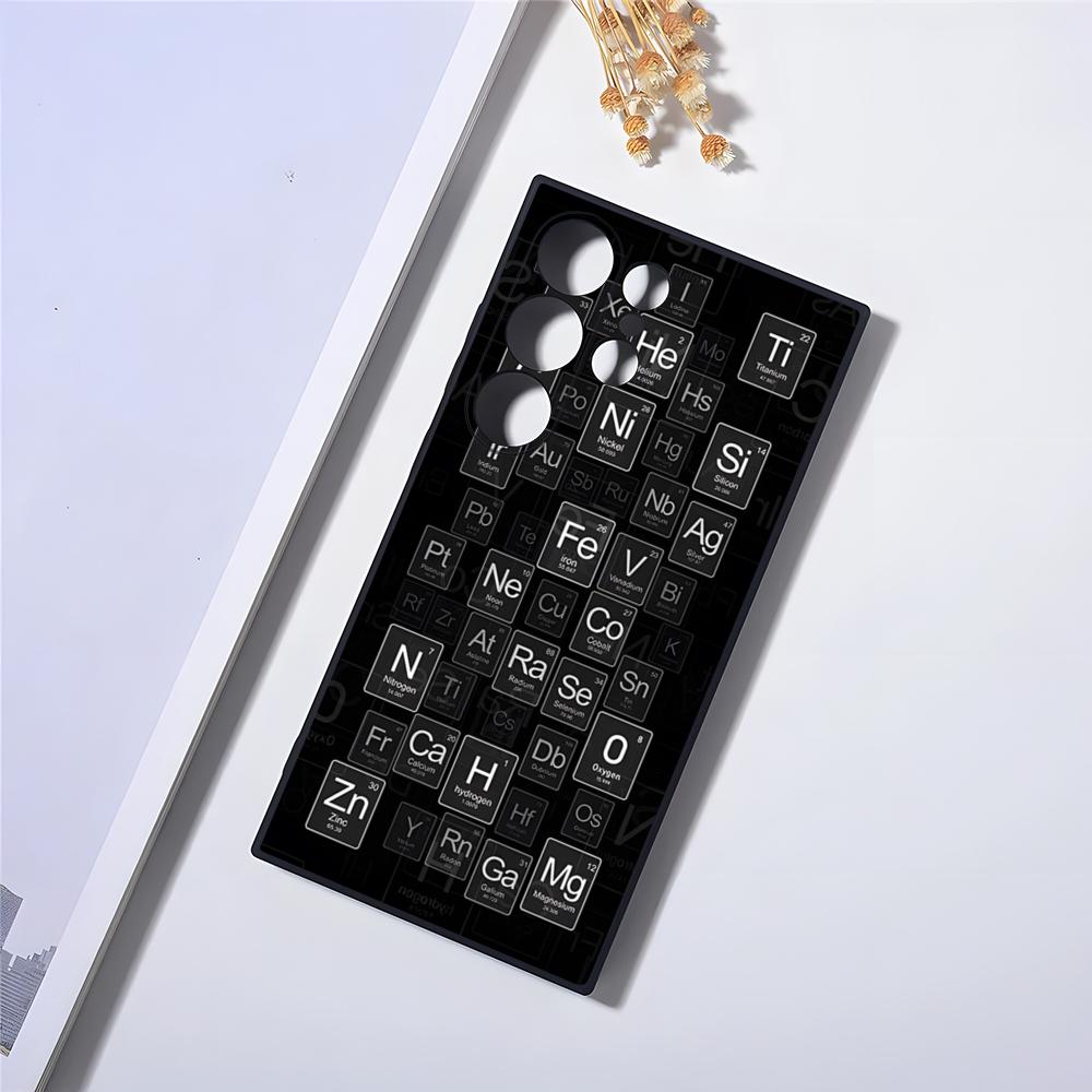 

Chemistry Periodic Table Phone Case For Samsung S24 Ultra S23 Fe S22 S20 S21 Plus Galaxy A54 A34 A24 A53 Note 20 Cover Samsung note20ultra