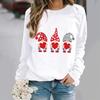 Fashion Womens Loose Valentine's Day Print Round Neck Long Sleeve Sweater Top