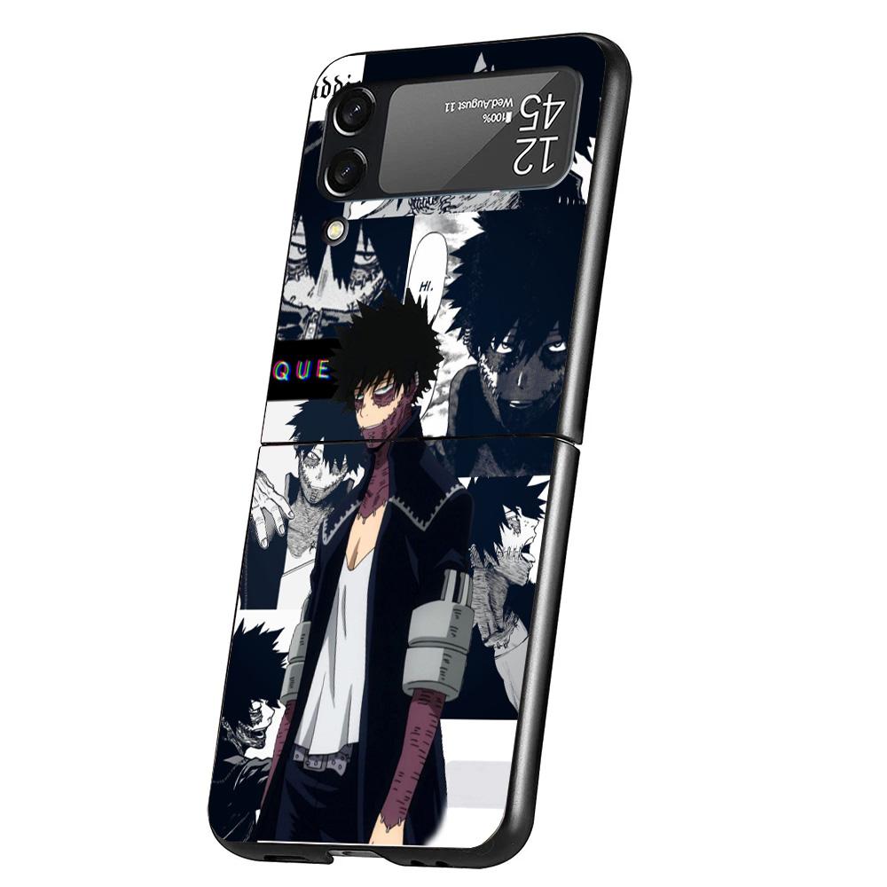 My Hero Dabi Bnha Case Phone Cover for Samsung Galaxy Z Flip 6 5 4 3 5G ZFlip6 ZFlip5 ZFlip4 ZFlip3 Black Hard Trend Fundas