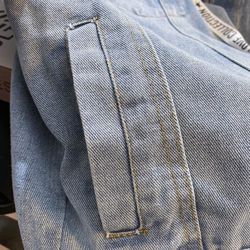 Girls' Loose Fit Denim Hooded Jacket - Junior & High School Autumn Top