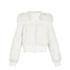 New cotton clothes women's winter European and American navy blue hooded fur collar short cotton clothes bread clothes coat thick