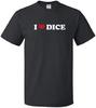I Love Dice Heart Poker Cards T Shirt Tee Gambling All Sizes