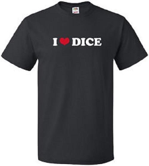 

I Love Dice Heart Poker Cards T shirt Tee Gambling All sizes 4XL