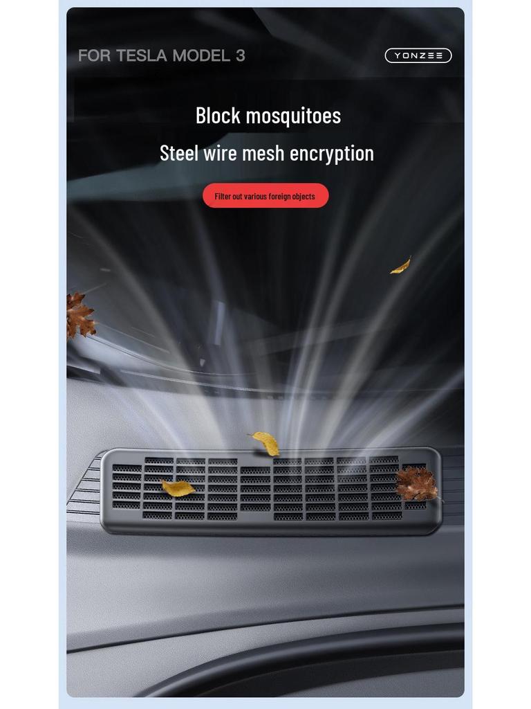 Air Conditioning Intake Vent Cover Filter for Tesla Model 3 Facelift