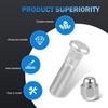 Leechio 2 PCS M12x1.5 Wheel Stud Bolt Kit, Steel Wheel Studs and Lug Nuts Kit, Rust-Proof Fastener Screw Rod Replacement OE: 52950-14140,