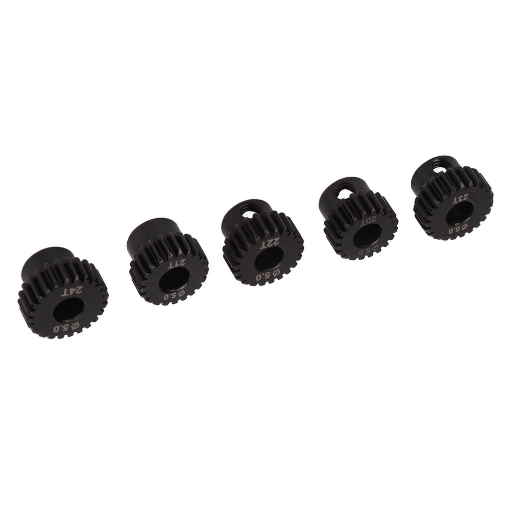 48DP Pinion Gear Set 5.0mm Chrome Molybdenum Alloy Steel 20T 21T 22T 23T 24T RC Motor Gear for Remote Control Car Motor