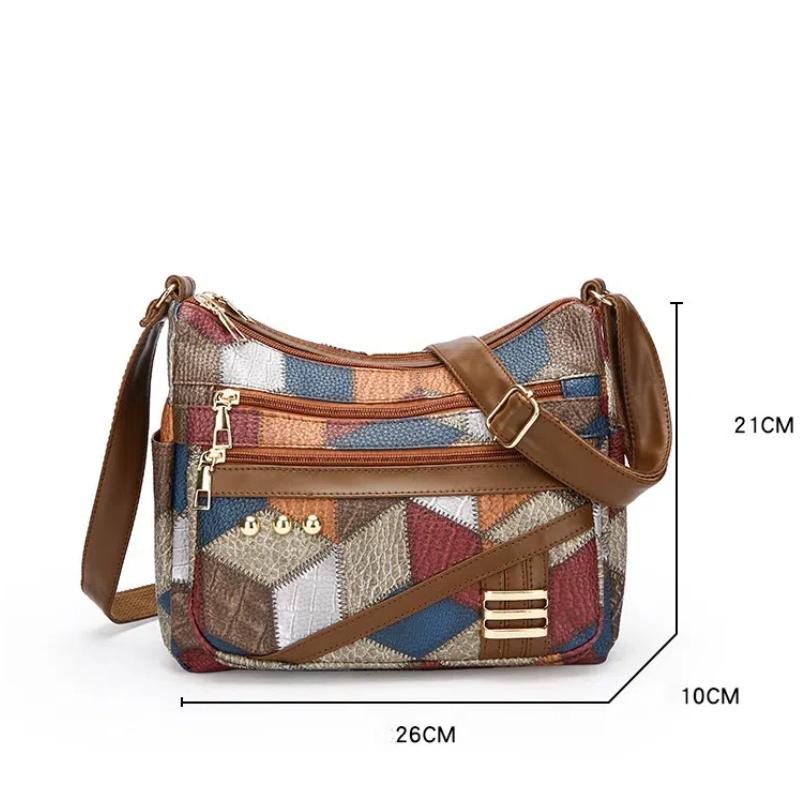 Elegante Vintage-Umhängetasche für Damen, trendige Handtasche, modische Schultertasche mit mehreren Taschen, alltagstaugliche Retro-Umhängetasche für den Alltag