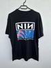 Nine Inch Nails NIN Repint Graphic Koszulka z Graficznym Motywem Zespołu w Stylu Vintage Czarna Koszulka Unisex