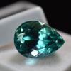 Certified Natural Bluish Green Sapphire 17 Ct Pear Flawless Ceylon Gemstone