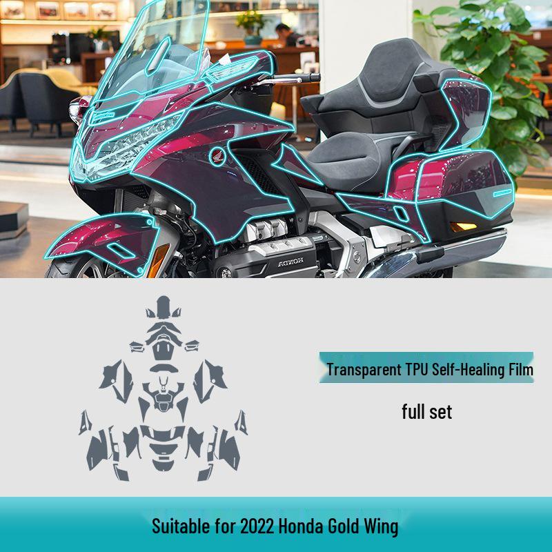 Transparante TPU Beschermfolie voor 22-23 Honda Gold Wing Motorfietshoezen